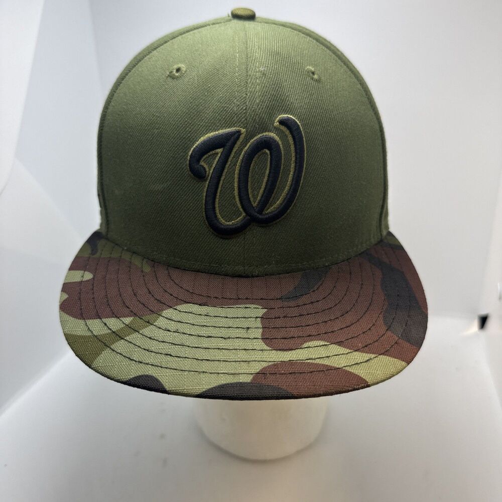 Washington Nationals Camo New Era 59FIFTY Fitted MLB Baseball Cap  7 1/2